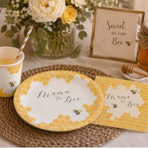 Serviette En Papier Maman de l'abeille en nid d'abeille