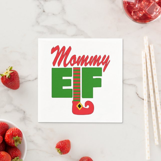 Serviette En Papier Maman Elf (En situation)