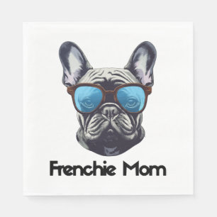 Serviette En Papier Maman Frenchie Drôle Amoureux de Bulldog Français