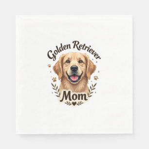 Serviette En Papier Maman Golden Retriever Vintage Amateur de Chien Ty