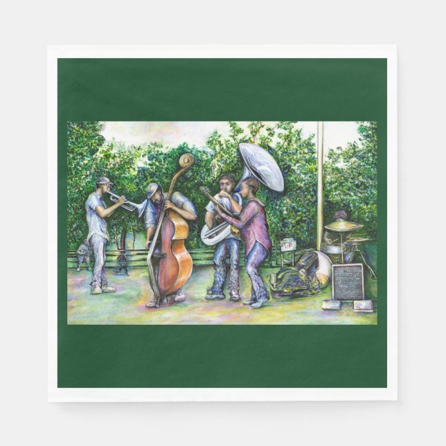 Serviette En Papier Maman ne m'a jamais averti des joueurs tuba (Devant)