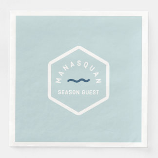 Serviette En Papier Manasquan Beach Badge serviettes