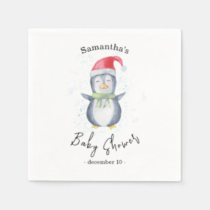Serviette En Papier Manchot arctique - Baby shower