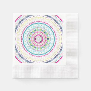 Serviette En Papier mandala coloré