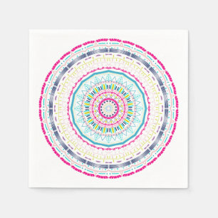 Serviette En Papier mandala coloré