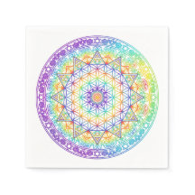Mandala Fleur de Vie Arc-en-Ciel
