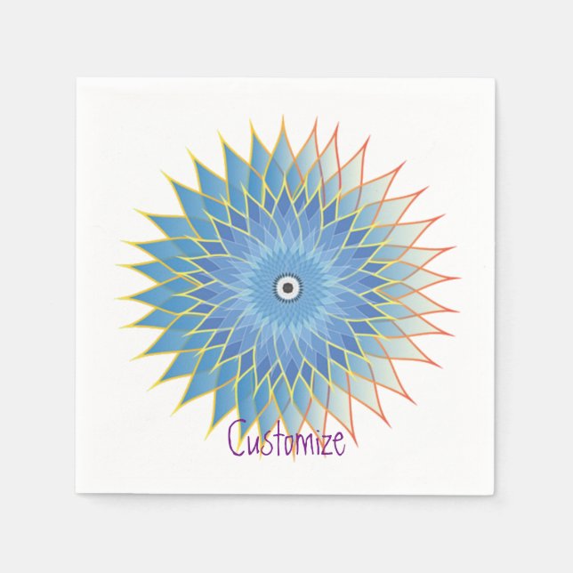 Serviette En Papier Mandala Lotus Blossom Thunder_Cove (Devant)