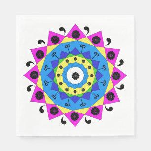 Serviette En Papier Mandala Paper Napkin