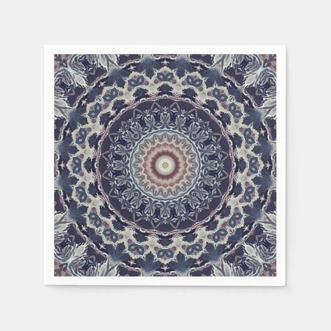 Serviette En Papier Mandala ronde sans couture motif arabe k (Devant)