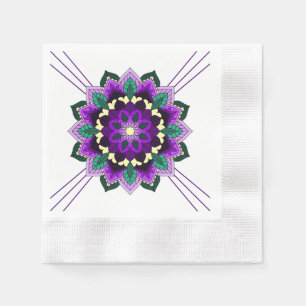 Serviette En Papier Mandalas, décorations, motifs, circulaires, ovales