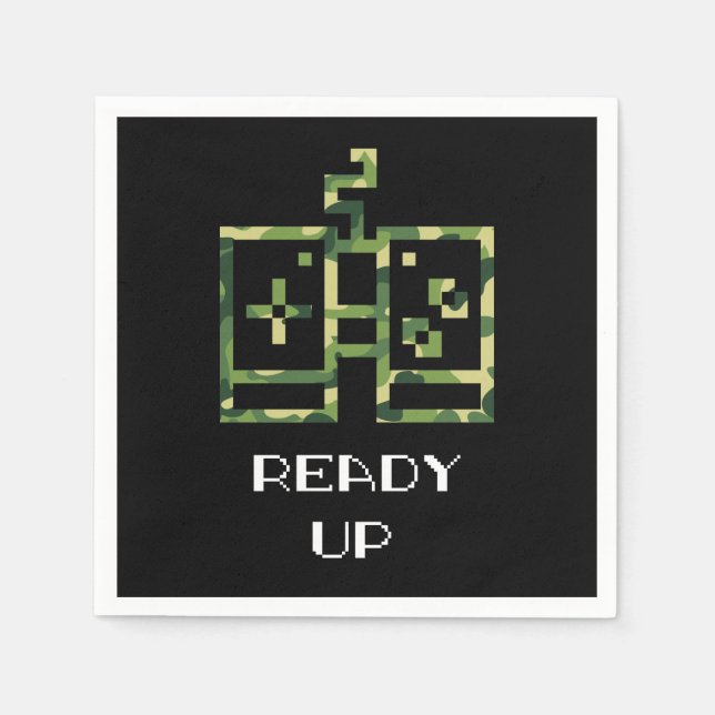 Serviette En Papier Manette de jeu vidéo camouflage prête pour le joue (Devant)