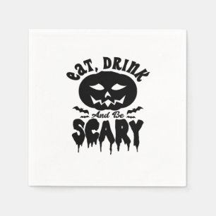 Serviette En Papier Manger, boire et être effrayant Halloween Lumineux