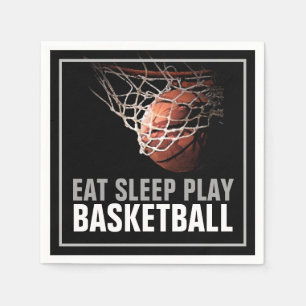Serviette En Papier Manger Sommeil Jouer Basket-Ball Artwork Motivatio
