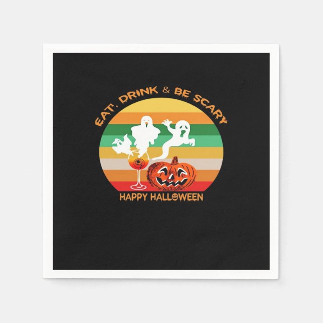 Serviette En Papier Mangez Boire Et Faites Peur (Devant)