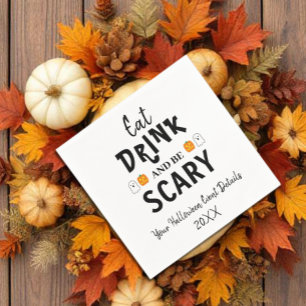 Serviette En Papier Mangez, buvez et soyez effrayant Halloween