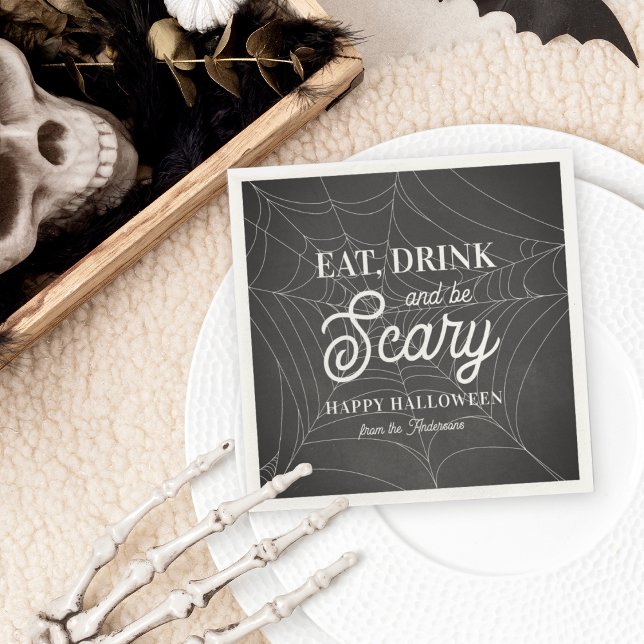 Serviette En Papier Mangez, buvez et soyez effrayant Halloween Party (Créateur téléchargé)