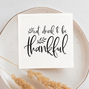 Serviette En Papier Mangez, Buvez Et Soyez Gentil Thanksgiving