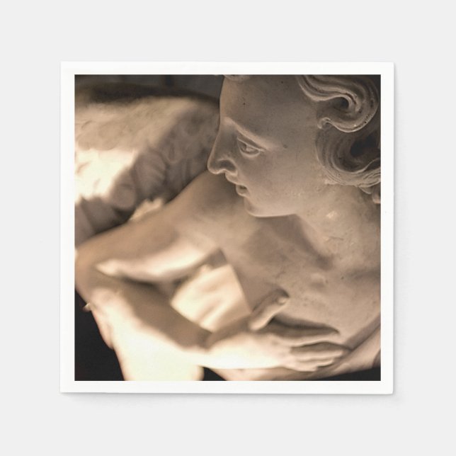 Serviette En Papier Marble Angel Sculpture Art Imprimer (Devant)