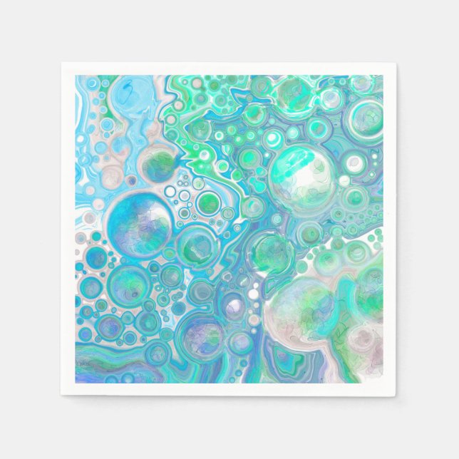 Serviette En Papier Marbre de verre de mer (Devant)