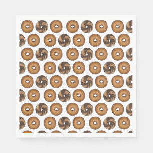 Serviette En Papier Marbre Rye Plaque Bagels Petit Déjeuner Brunch NYC