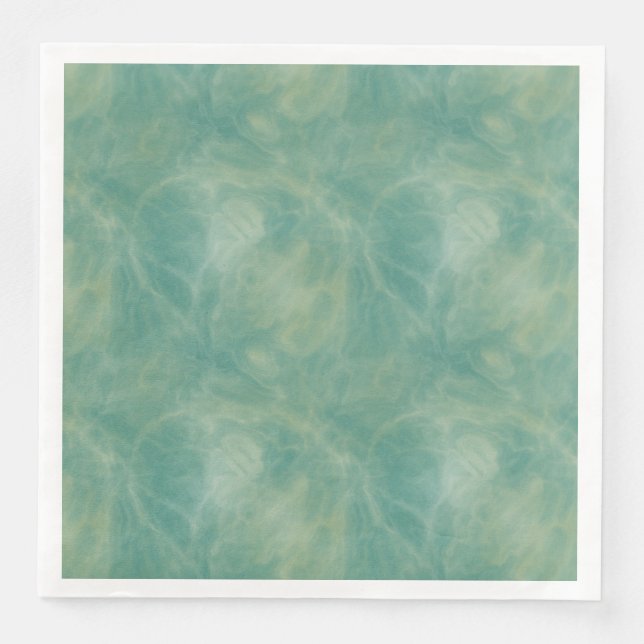 Serviette En Papier marbre vert abstrait (Devant)