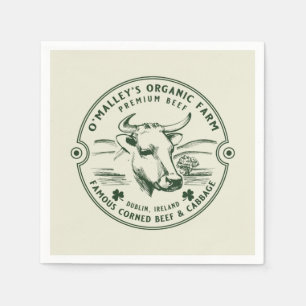 SERVIETTE EN PAPIER MARCHÉ AGRICOLE VINTAGE DES AGRICULTEURS DÉCOUPA