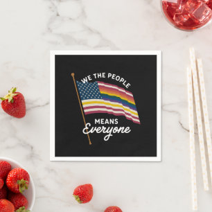 Serviette En Papier Marche de la fierté LGBT Nous le peuple signifie t