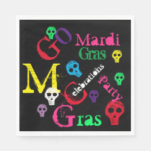 SERVIETTE EN PAPIER MARDI GRAS