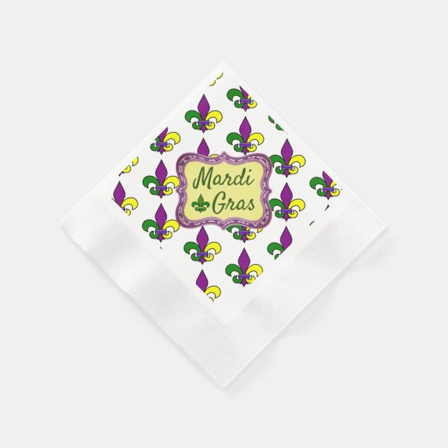 Serviette En Papier Mardi Gras (Coin)
