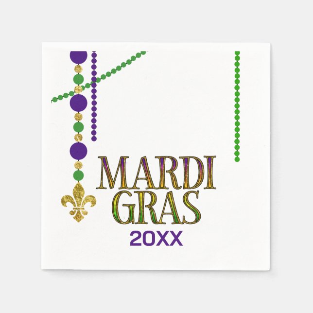 Serviette En Papier Mardi Gras customizable Paper Napkin (Devant)