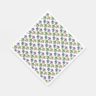Serviette En Papier Mardi Gras fleu de lis