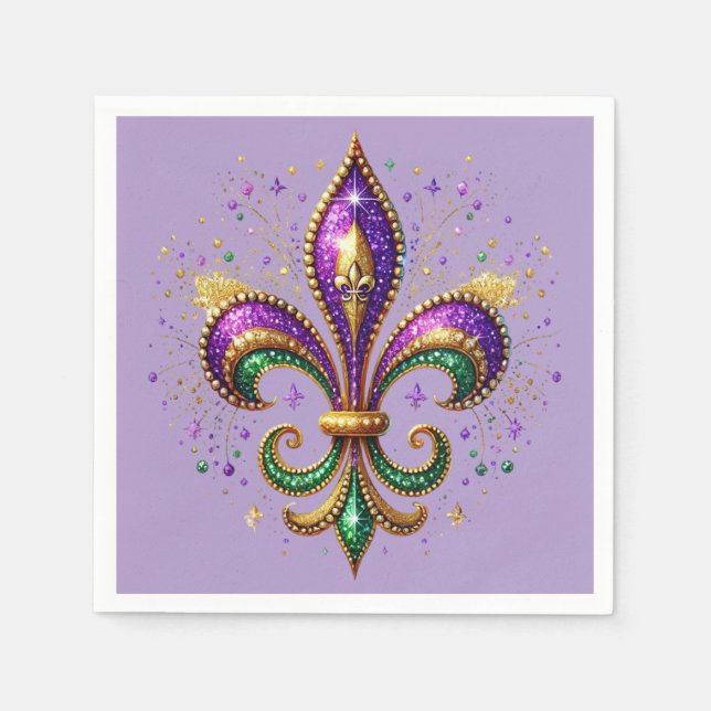 Serviette En Papier Mardi Gras Napkin (Devant)