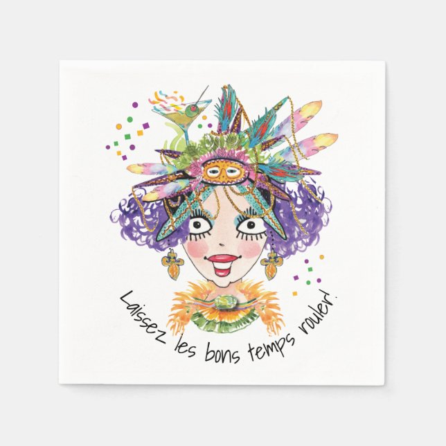 Serviette En Papier Mardi Gras Party Baby Paper Napkin (Devant)