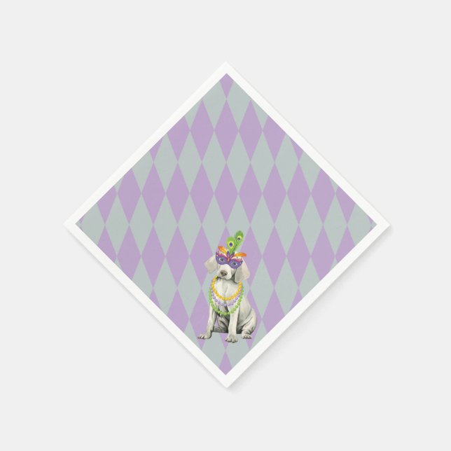 Serviette En Papier Mardi Gras Weimaraner (Coin)