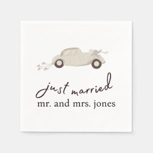 Serviette En Papier Mare Just Married Getaway Voiture