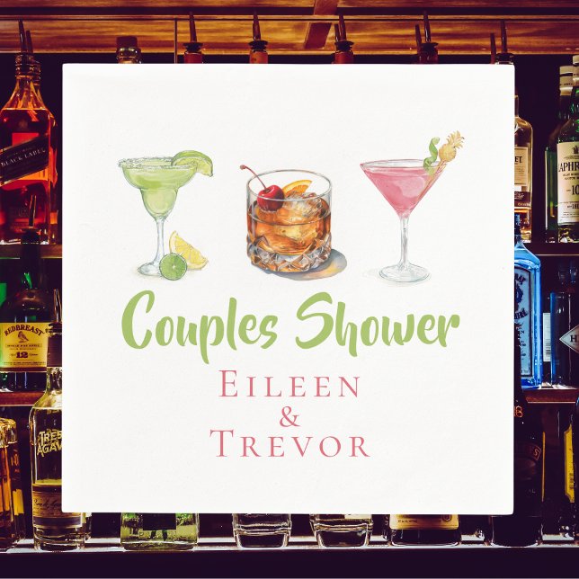 Serviette En Papier Margarita Vieux Couples Cosmo Couples Douche (Créateur téléchargé)
