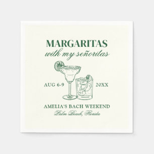 Serviette En Papier Margaritas Avec My Señoritas Bachelorette Week-End