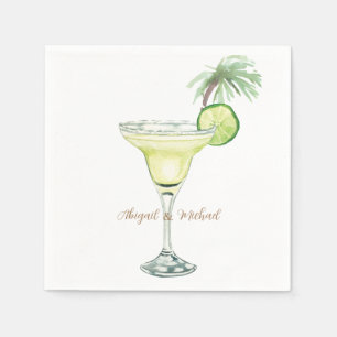 Serviette En Papier Margaritas Tropical Couple Names