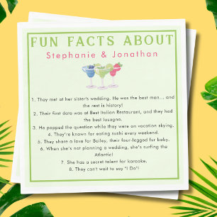 Serviette En Papier Marges & Mariage Fun Facts Nom de couple