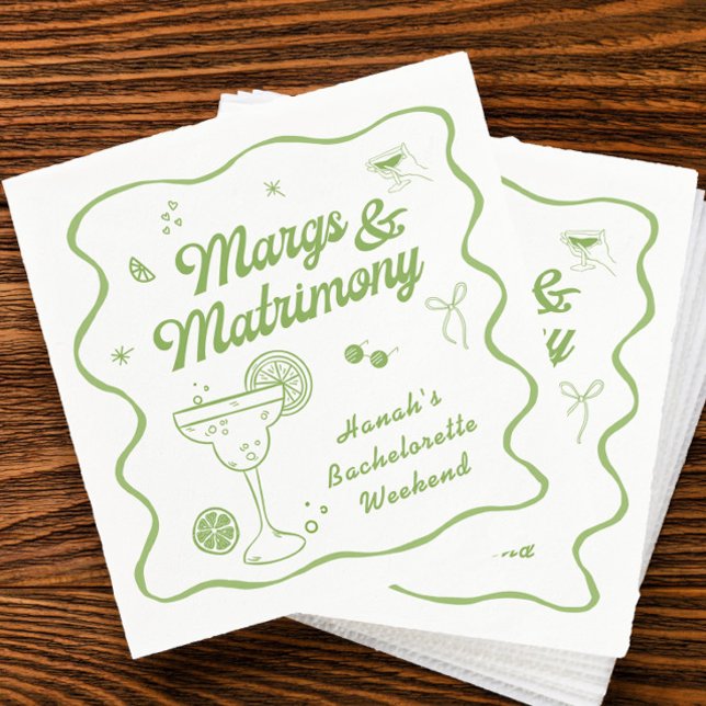Serviette En Papier Margs et le célibataire du mariage (Créateur téléchargé)