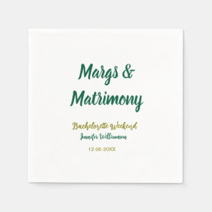 Serviette En Papier Margs et matrimone ajouter nom date enterrement de
