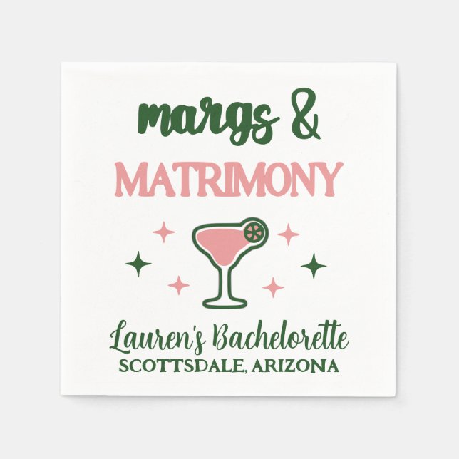 Serviette En Papier Margs & Mariage (Devant)