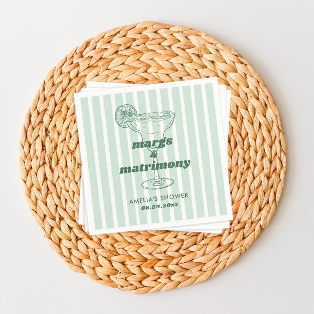 Serviette En Papier Margs & Matrimony Rétro Enterrement de Vie de Jeun (Créateur téléchargé)