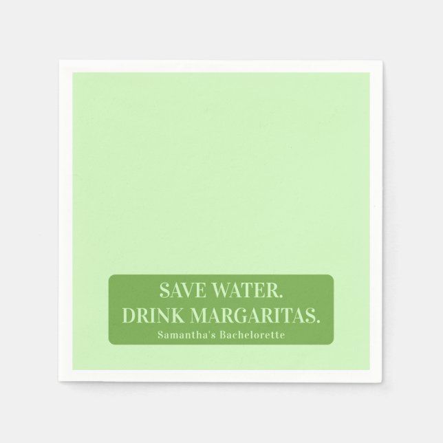 Serviette En Papier Margs Matrimony Tequila Fête des mariées Bachelore (Devant)