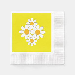 Serviette En Papier Marguerite Lumineuse et Audacieuse