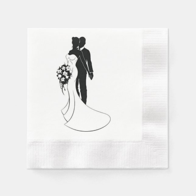 Serviette En Papier Mariage (Devant)