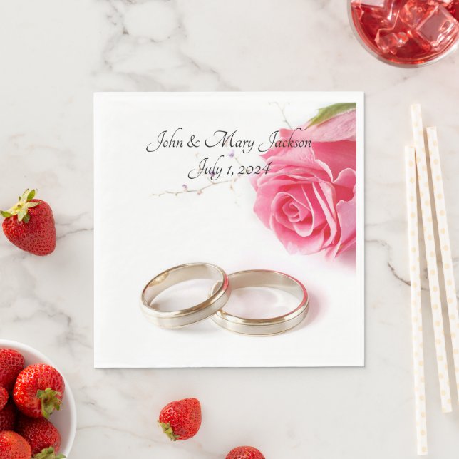 Serviette En Papier Mariage (En situation)