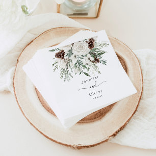 Serviette En Papier mariage à feuillage persistant