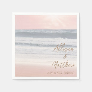 Serviette En Papier Mariage à la Plage Mariage au Bord de Mer