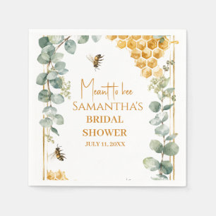 Serviette En Papier Mariage Abeille à miel en eucalyptus